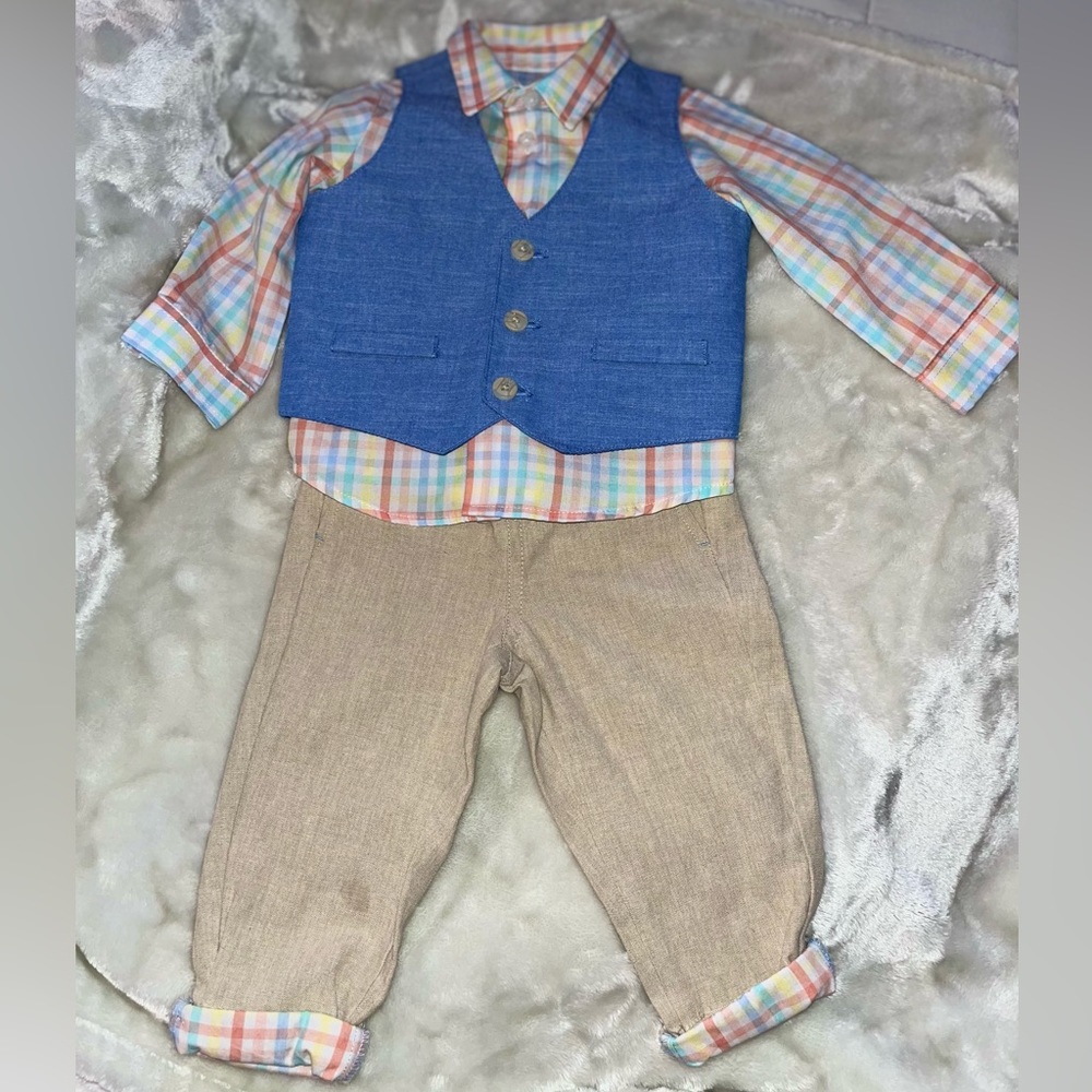 Oufit 3pc pants , shirt, vest . #summer#easter